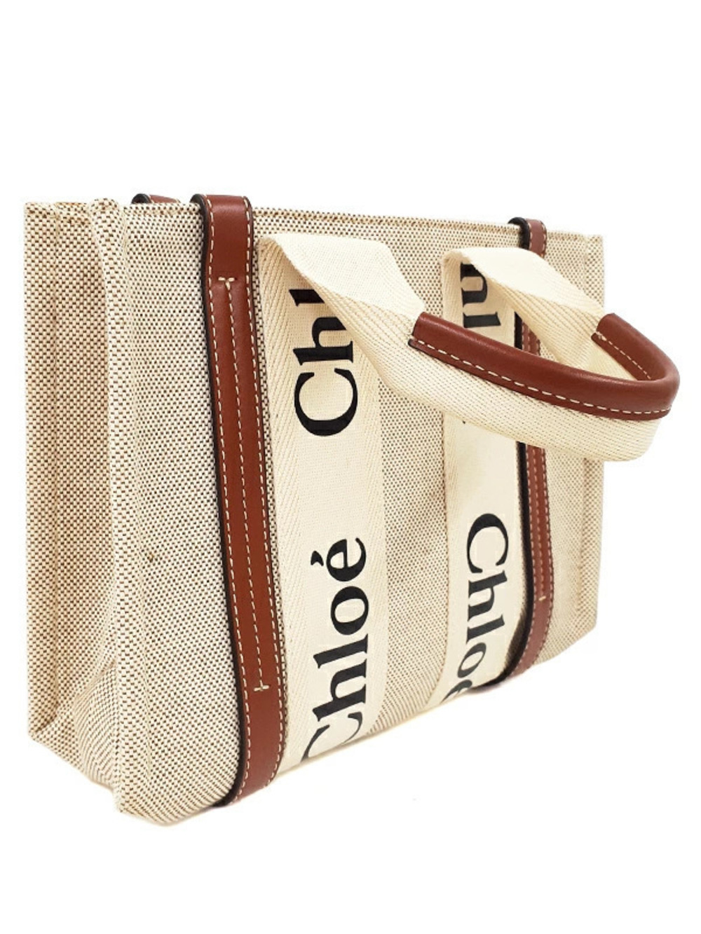 Chloe Bag Tote Woody Handbag Black